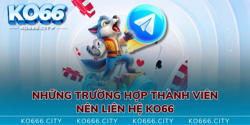 Những trường hợp thành viên nên liên hệ KO66